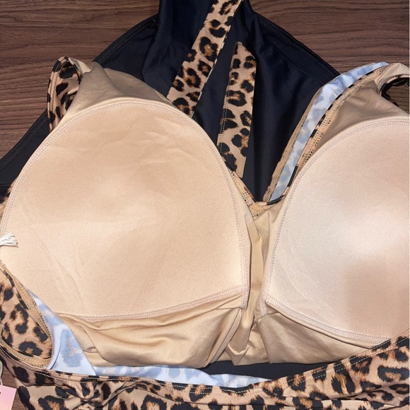 Summersalt One-Piece Women's Size 22 Leopard Black The Perfect Wrap Padded NWT - Picture 12 of 13